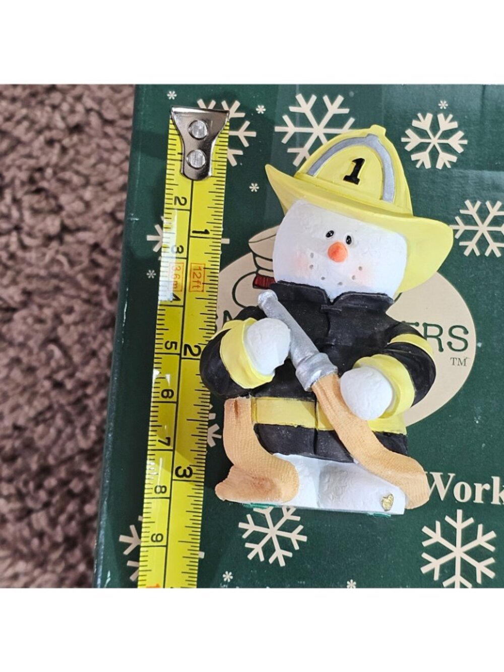 Sarah's Attic Snowonders "Fire Call" Snowman Figurine 7521 Boxed Christmas - Picture 8 of 9